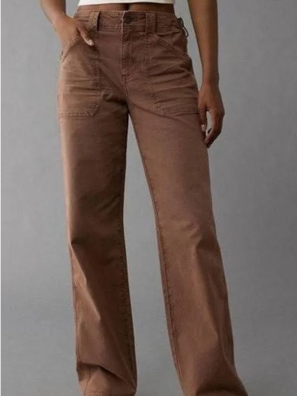 American Eagle Outfitters Brown stovepipe utility Pants